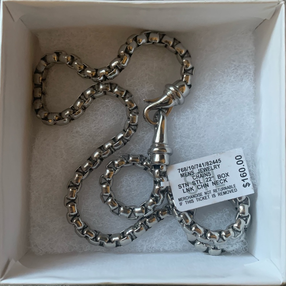 Macy’s Chain Necklace, 22" in Stainless Steel